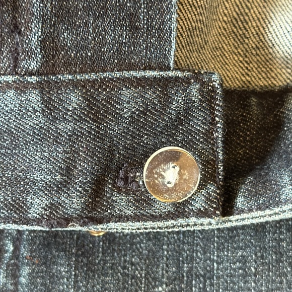 Talbots Preppy Grosgrain Waist Blue Denim Skirt Thick Cotton Stretch Pockets 16 - Picture 4 of 11